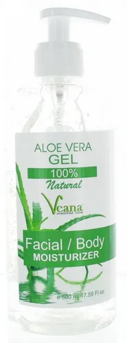 Veana Aloe Vera Gel 100% natural (500ml) - Körpercreme zur Linderung von Sonnenbrand und Entzündungen, feuchtigkeitsspendend und geeignet für alle Hauttypen, ideal bei Akne und Neurodermitis.