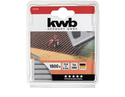 kwb Flachdrahtklammer Typ059/359 Ø6mm Stahldraht – 1800Stk