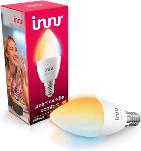 innr Zigbee Smart Lampe E14, funktioniert mit Alexa und Hue* (Bridge erforderlich), Warmweiß bis Kaltweiß, Glühbirne E14 Dimmbar, Smart Home Lampe, 1 Stück
