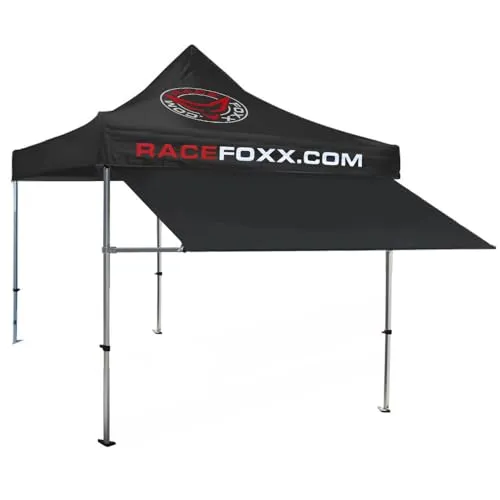 Wasserdichte Markise für 3x3m Pavillon in schwarz von RACEFOXX