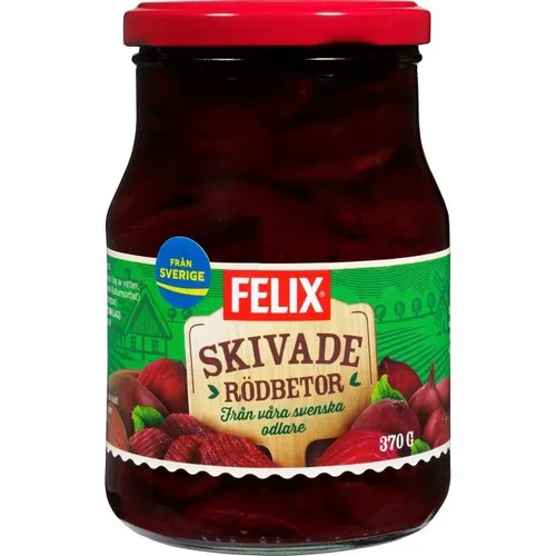 Felix Rödbetor Skivade Schwedische Rote Bete Scheiben im Glas 370 / 280 Gramm