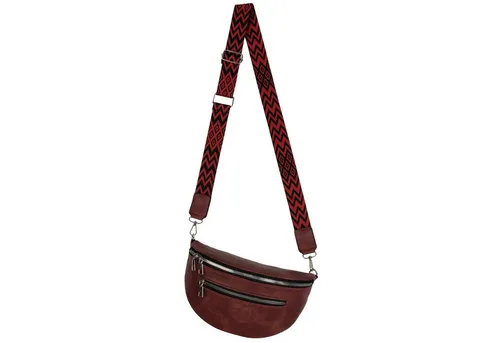 EAAKIE Gürteltasche Bauchtasche Umhängetasche Crossbody-Bag Kunstleder Italy-Design, als Schultertasche, CrossOver, Umhängetasche tragbar