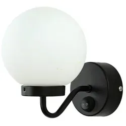 Stilvolle Badezimmer Wandleuchte – Jugendstil Badleuchte mit E14 Glaskugel - Elegante Wandleuchte im Jugendstil für das Bad, spritzwassergeschützt (IP44) und mit integriertem Schalter – ideal für gemütliches Licht und individuelle Leuchtmittelwahl.