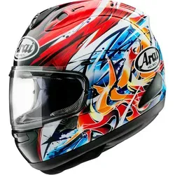 Arai RX-7V Evo Helm Nagashima - Replica Größe S - Hochwertiger Arai RX-7V Evo Helm in Nagashima-Design, mit kratzfestem VAS MAX Vision Visier und herausnehmbarem Eco Pure Innenfutter für optimalen Komfort und Sicht.
