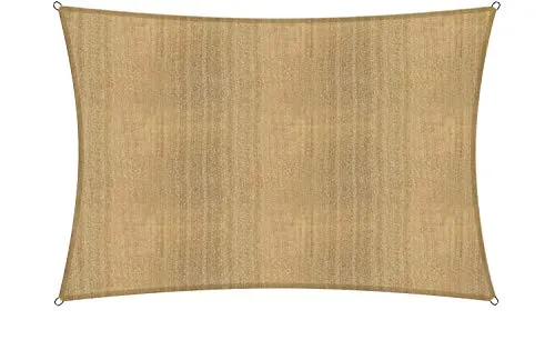 Lumaland Sonnensegel Rechteck 2x3m Sand - Wetterbeständiges Sonnensegel aus 100% HDPE, ideal für Garten, Balkon oder Camping. Schützt mit 90% UV-Schutz und sorgt für angenehmen Schatten an heißen Tagen.