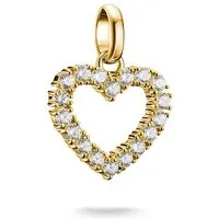 THOMAS SABO Charm-Anhänger Herz mit weißen Steinen in gold von THOMAS SABO