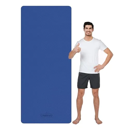 CAMBIVO Yoga Matte Extra Lang, 213x81x0.6cm Yogamatte, Sportmatte Fitnessmatte Rutschfest, Gymnastikmatte aus TPE für Yoga, Sport, Pilates, Gym, Workout, Zuhause