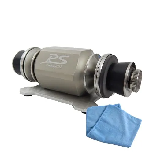 RS Premium Rollenschärfer – Hochwertiger Rollenschleifer für Messer & Scheren mit Diamant-Technologie - Der RS Rollenschärfer bietet präzise Schärfergebnisse für verschiedene Messertypen und Scheren. Hergestellt aus robustem Aluminium, ideal für Hobby- und Profiköche. Inklusive Mikrofasertuch für ein glänzendes Finish.