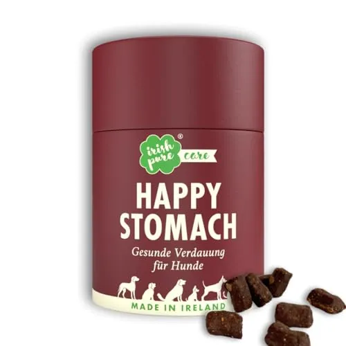 Irish Pure Happy Stomach Verdauungssnacks für Hunde | 100% Natürlich - Probiotika für Hunde, mit 70% Wildrehfleisch und wertvollen Prä- und Probiotika zur Stärkung der Darmflora und Verbesserung der Verdauung.
