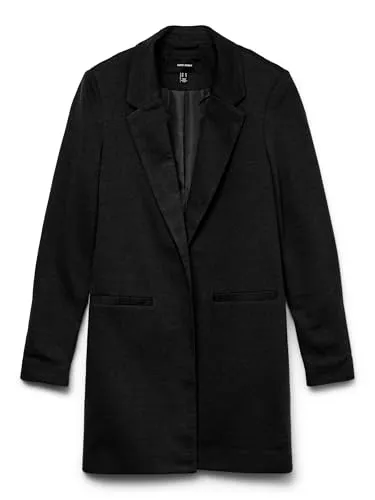 VERO MODA Damen Kurzmantel VMVerina - Lange Damenjacke Coatigan, schicker Blazer mit Reverskragen und leicht gefüttertem Regular Fit