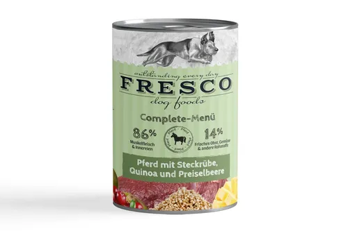 Complete-Menü Pferd mit Steckrübe, Quinoa usw. (haltbares B.A.R.F.) 1x400g