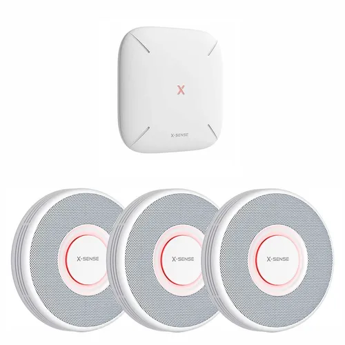 X-SENSE XS0B-MR31 Rauchmelder-Set mit Basisstation SBS50 & 3x XS0B-MR – Sicherheit für Ihr Zuhause - Intelligentes Rauchmelder-Set mit Sprachalarm und App-Steuerung. Ideal für Wohnräume, sorgt für maximale Sicherheit und rechtzeitige Benachrichtigung im Notfall.