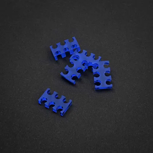 Caseking 6-Slot Kabelkamm 4mm groß - blau - 5er Set, ZUUV-176