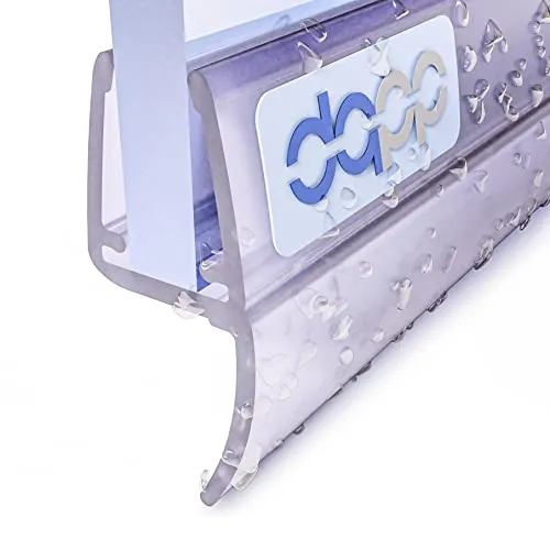 DQ-PP Duschdichtung 80cm – für 6mm - 8mm Glastür Stärke – UK25 – Wasserablaufprofil Wasserabweisprofil – Duschabdichtung Duschwand – Ersatzteile für Duschkabine – Transparent