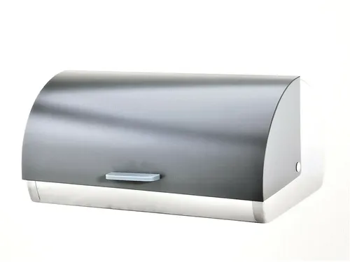 MICHELINO Edelstahl Brotkasten grau - Moderner Brotkasten aus Edelstahl, ideal zur Aufbewahrung von Brot und Brötchen, sorgt für Frische und stilvolle Küchendekoration.