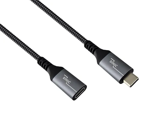 DINIC USB 4.0 Verlängerung, 240W PD, 40Gbps, Typ C auf C, Alu Stecker, 0,5 m