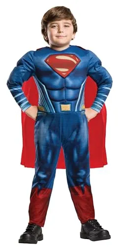 Rubie's 640813M 's Official DC Justice League Deluxe Superman Kinder Kostüm, Blau Halloween