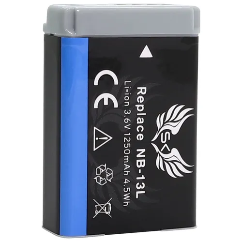 SK Akku Ersatz für Canon NB13L | 1250mAh | für PowerShot G1 X Mark III / G5 X...