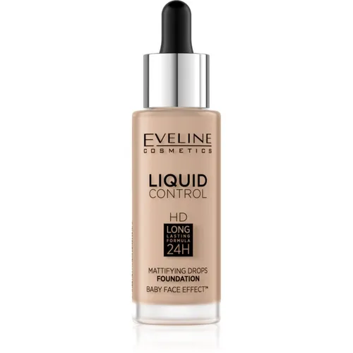 Eveline Cosmetics Liquid Control Flüssiges Make-Up mit einer Pipette Farbton 035 Natural Beige 32 ml