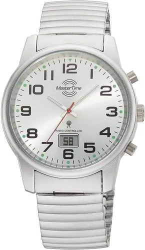 Master Time Funk Quarz Herren Uhr MTGA-10822-42M - Armbanduhren für Herren mit sportlichem Design, Funkempfang für automatische Zeitumstellung und langlebiger Batterie – immer die perfekte Zeit!