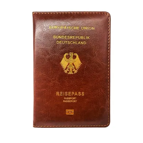 Neylokfen Reisepasshülle reisepass schutzhülle reisepasshülle Leder Passport Cover reisepass hülle Robuste reißfeste (Braun A)