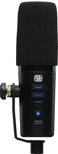PreSonus Revelator Dynamic | USB-Mikrofon für Recording, Podcasting und Streaming inklusive Effekte, einfach nutzbare Presets und Mixer sowie Studio One DAW Aufnahmesoftware
