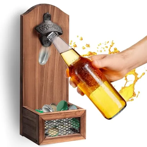 Hölzerne Flaschenöffner zur Wandmontag