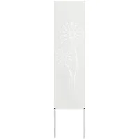 vidaXL Garten Sichtschutz-Leinwand Weiß 32 x 140 cm – Stilvoller Raumteiler - Moderner Sichtschutz für Garten und Terrasse aus wetterfestem Stahl. Mit eleganten Einlagen schafft er Privatsphäre und eine gemütliche Atmosphäre. Einfach zu installieren – ideal für jeden Gartenliebhaber!