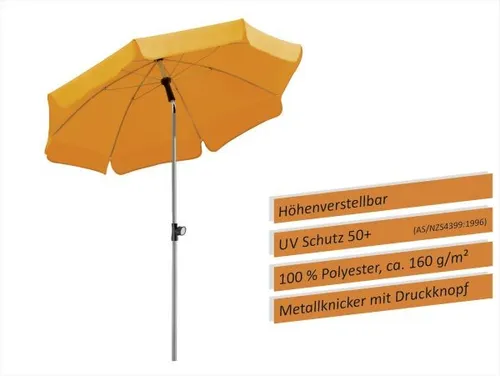 Sonnenschirm Locarno 150x220 cm Orange in orange von Schneider Schirme