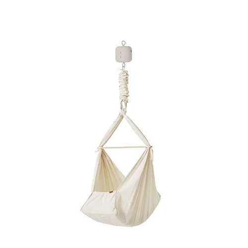 Membantu Federwiegen-Set Basic – Bio-Baumwolle mit App-gesteuertem LeeLo02 Motor - Die Federwiege Basic aus 100% Bio-Baumwolle bietet Komfort durch abnehmbaren Bezug und Polyester-Matratze. Der LeeLo02 Motor sorgt für sanfte Bewegungen, die über die App individuell steuerbar sind – ideal für eine ruhige Schlafumgebung.
