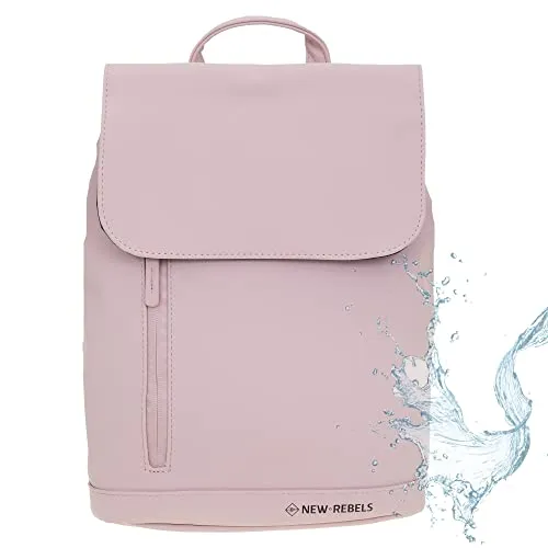 New Rebels Rucksack Damen Daley Fashion small - Stilvoller Mini Handtasche mit Schlüsseletui - Damen-Rucksackhandtaschen aus spritzwassergeschütztem Tarpulin, ideal für Stadt und Freizeit, mit sicherer Rückentasche für Wertsachen und inkludiertem Schlüsselbörse.