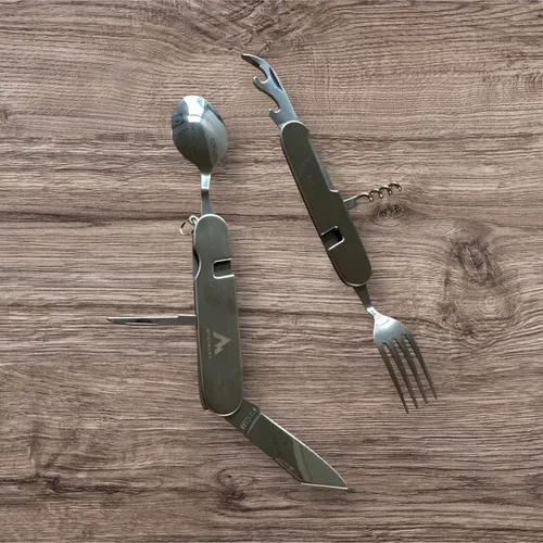 Campingbesteck Camping Outdoor Essbesteck Feldbesteck Survival Klappbesteck 7/1