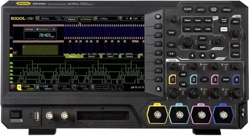 Rigol MSO5074 Digital-Oszilloskop 70 MHz - Oszilloskop mit 4 Kanälen, 8 GSa/s Abtastrate und 200 Mpts Speichertiefe für präzise Messungen in der Elektronikentwicklung.