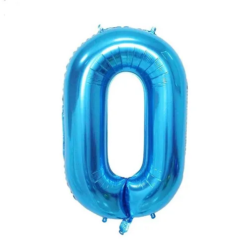 XL Folienballon 80 cm Zahl 0-9 Blau Party Nummer groß Geburtstag Luftballon