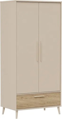 Paidi Babykleiderschrank Eefje - Wohnzimmerschränke – Hochwertiger Babykleiderschrank in Eiche und Beige, mit Blauer Engel Auszeichnung für nachhaltige Materialien.