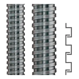FLEXA Metallschutzschlauch 1Pck=10m PG9 - Flexibler Metallschutzschlauch mit Außendurchmesser 14mm, ideal für den Einsatz bei -50°C und druckfest bis 750N. Perfekt für anspruchsvolle Anwendungen.