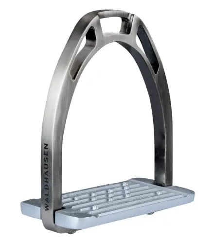 WALDHAUSEN Aluminium Steigbügel 12 cm, grau - Hochwertige Aluminium Steigbügel mit 7 cm breiter Trittfläche, ideal für optimalen Halt und Sicherheit beim Reiten.