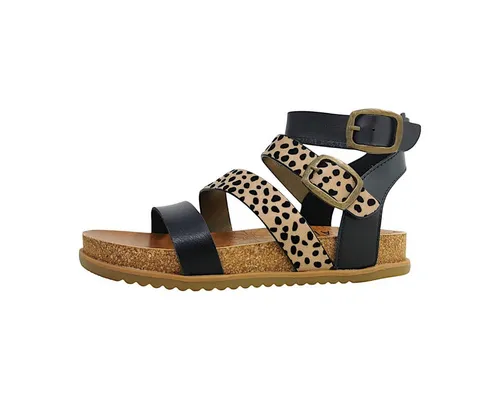 Blowfish Fancy Schaftsandale schwarz 40 EU - Wanderschuhe mit offenem Design, ideal für warme Tage, aus pflegeleichtem Lederimitat und mit komfortabler Schnalle für perfekten Sitz.