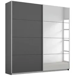 Schwebetürenschrank Grau Metallic 181 x 197 cm mit Spiegel in grau von Rauch