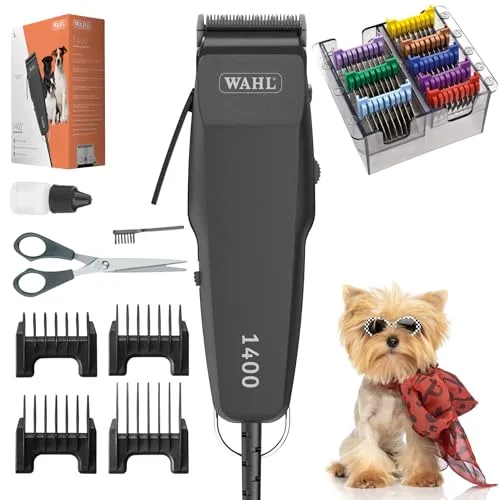 Agrarzone Edition Wahl 1400 Schermaschine Hund mit Aufsteckkamm-Set - Leise Tierhaarschneidemaschine Moser für kleine Hunde wie Yorkshire Terrier - Ergonomisch & langlebig