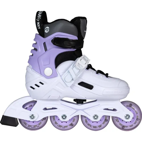 POWERSLIDE KHAAN NXT Inline Skate 2025 - Größen 35-38 - Kids Skates für aktive Kinder, mit größenverstellbarem Design und zusätzlicher Sicherheitsfunktion für sicheres Lernen. Robuster Hardboot-Skate für den perfekten Einstieg ins Inlineskaten.