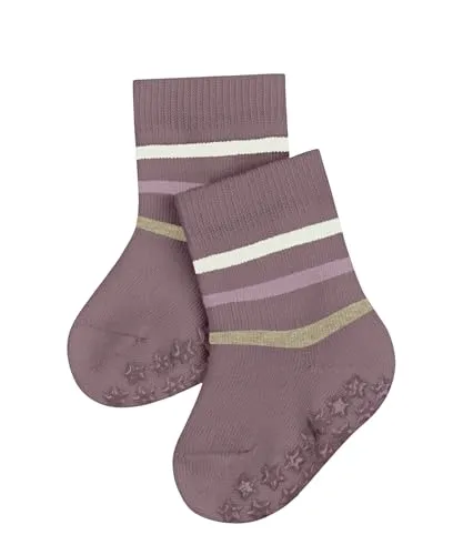 FALKE Unisex Baby Stoppersocken Multi Stripe B Hp Baumwolle rutschhemmende Noppen 1 Paar, Rot Brick 8770, 74-80