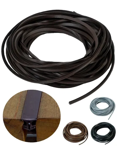 Meter Zuschnitt Fugenband für Terrassendiele Fugendichtung 7-10 mm Dunkelbraun 1