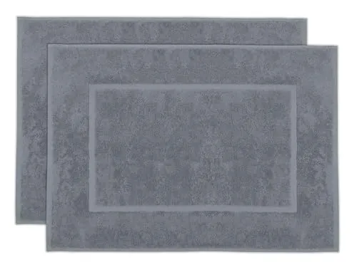 ZOLLNER 2er Set Badematten in 50x70 cm in grau von Zollner