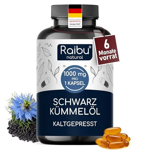 Schwarzkümmelöl Kapseln 1000 mg von RAIBU