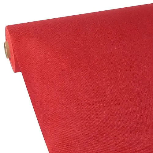 Rollen Tischdecke Vlies soft selection 40 m x 0,9 m rot - Tischdecke auf Rolle aus strapazierfähigem PP-Vlies, weich wie Stoff und abwaschbar – ideal für Feste und Feiern.