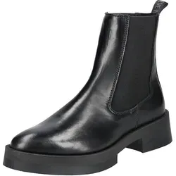 Stiefelette STEVE MADDEN - Damen Chelsea Boot in Schwarz - Wanderschuhe mit praktischer Slip-on-Funktion und bequemer Blockabsatzsohle, ideal für den lässigen Look und den ganzen Tag Komfort.