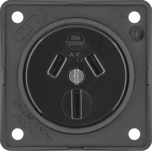 Berker 9625605 Steckdose mit Schutzkontakt AUSTRALIEN 15 A in schwarz von Berker