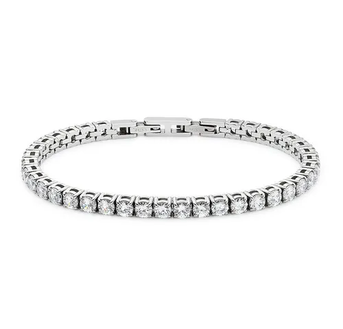 Bruno Banani Tennisarmband mit Zirkonia - Stylisches Edelstahlarmband von Bruno Banani, ideal für den Layering-Look. Ein elegantes Accessoire, das jedem Outfit das gewisse Etwas verleiht und sich perfekt als Geschenk eignet.