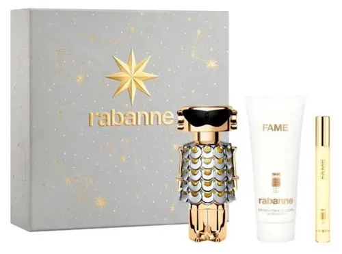 Paco Rabanne Fame Eau de Parfum Set 50 ml - Elegantes Set mit 50 ml Eau de Parfum und 100 ml Körperlotion für ein luxuriöses Pflegeerlebnis. Ideal als Geschenk für besondere Anlässe oder zur eigenen Verwöhnung! Perfekt für Frauen, die das Besondere lieben.